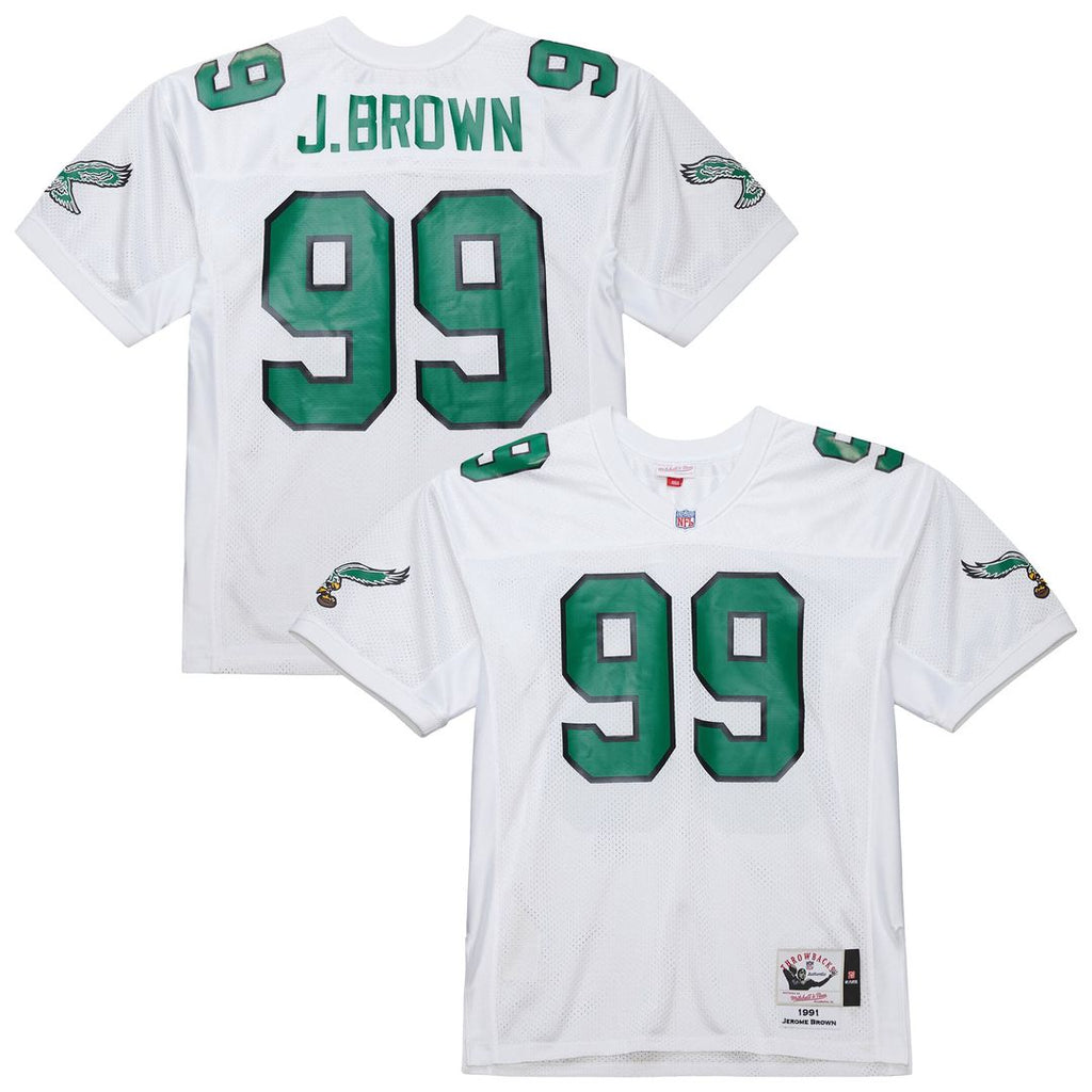 Philadelphia Eagles Jerome Brown Mitchell & Ness 1991 Authentic Throwback Retired Player Jersey - White