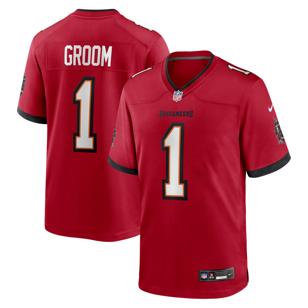 Tampa Bay Buccaneers Number 1 Groom Nike Game Jersey - Red