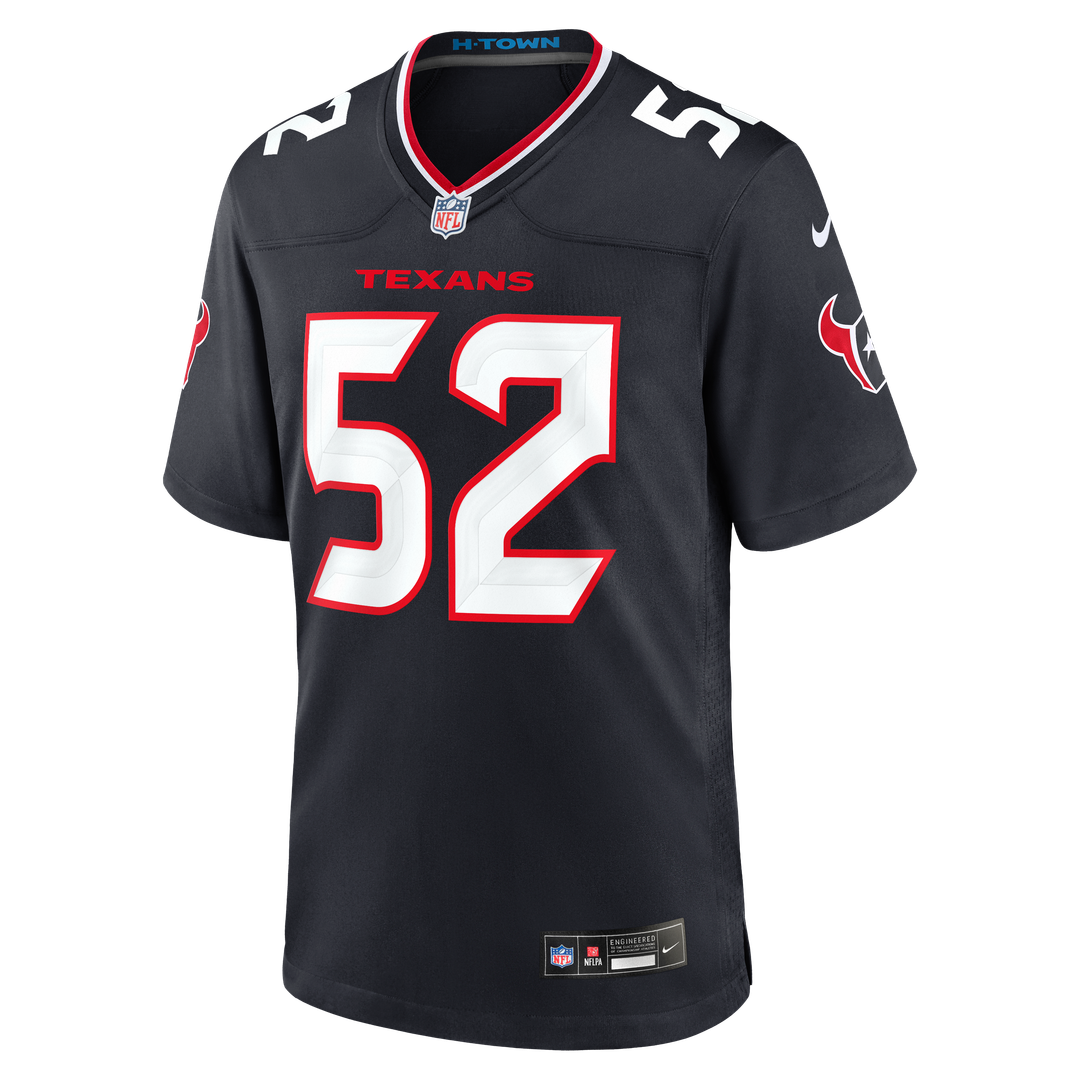 Houston Texans Xavier Thomas Nike Team Game Jersey - Navy