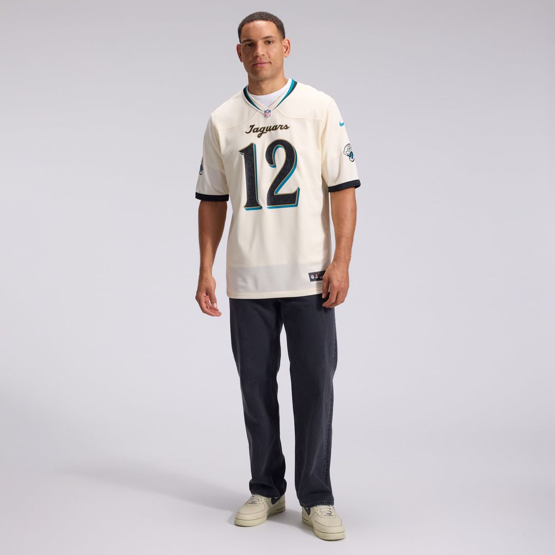 Jacksonville Jaguars Travis Hunter Nike 2026 Rivalries Collection Game Jersey - Natural