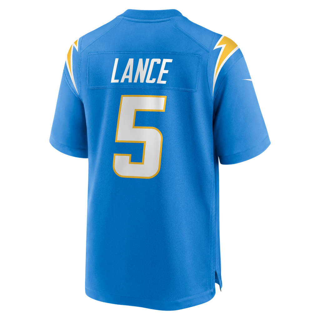 Los Angeles Chargers Trey Lance Nike Team Game Jersey - Powder Blue