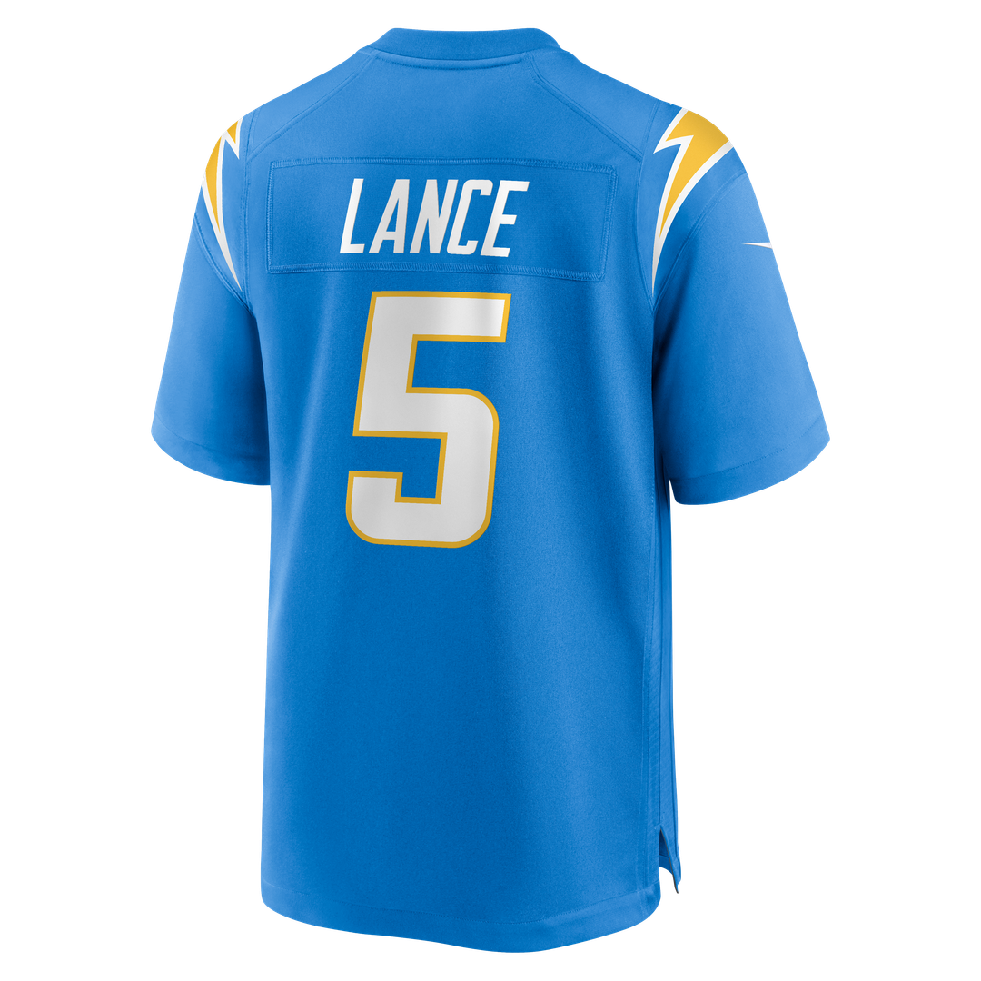 Los Angeles Chargers Trey Lance Nike Team Game Jersey - Powder Blue
