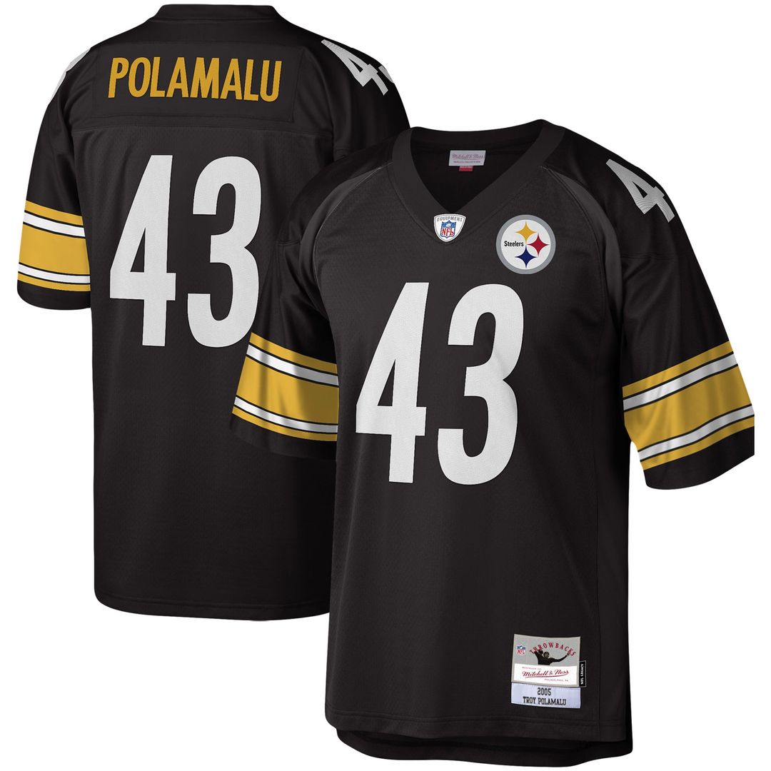 Pittsburgh Steelers Troy Polamalu Mitchell & Ness Legacy Replica Jersey - Black