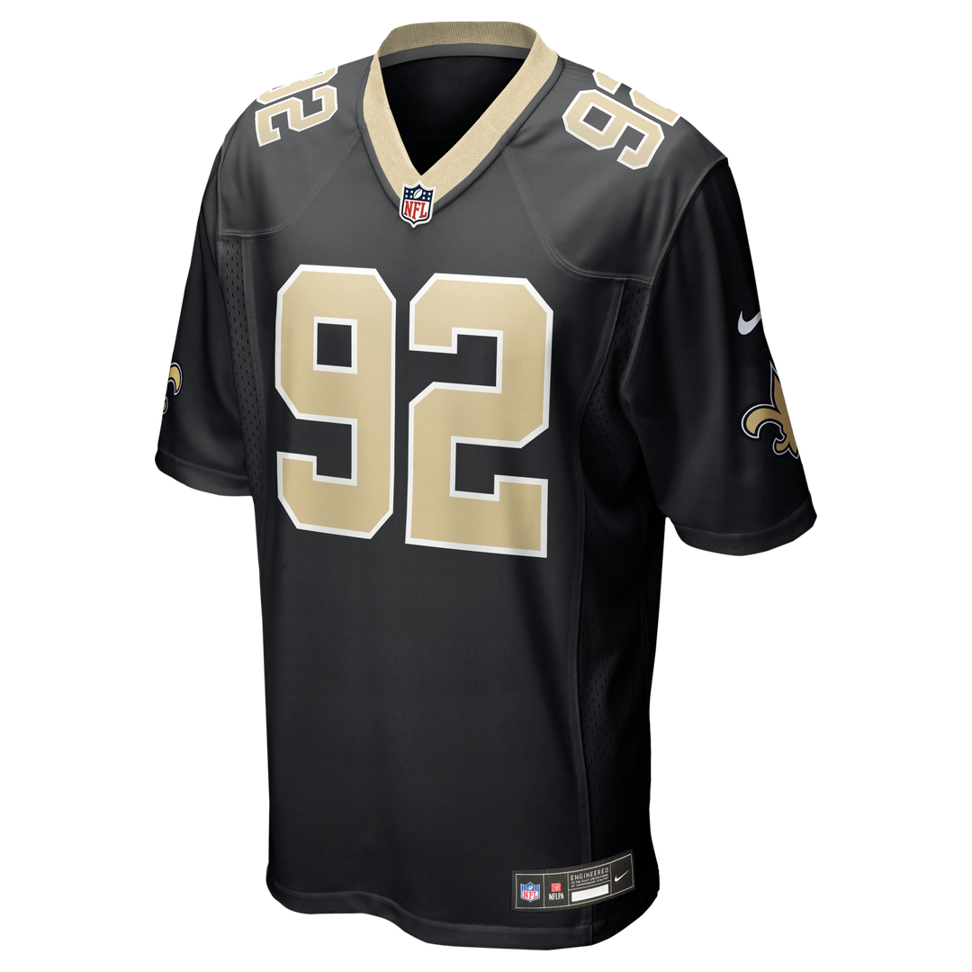 New Orleans Saints Davon Godchaux Nike Team Game Jersey - Black