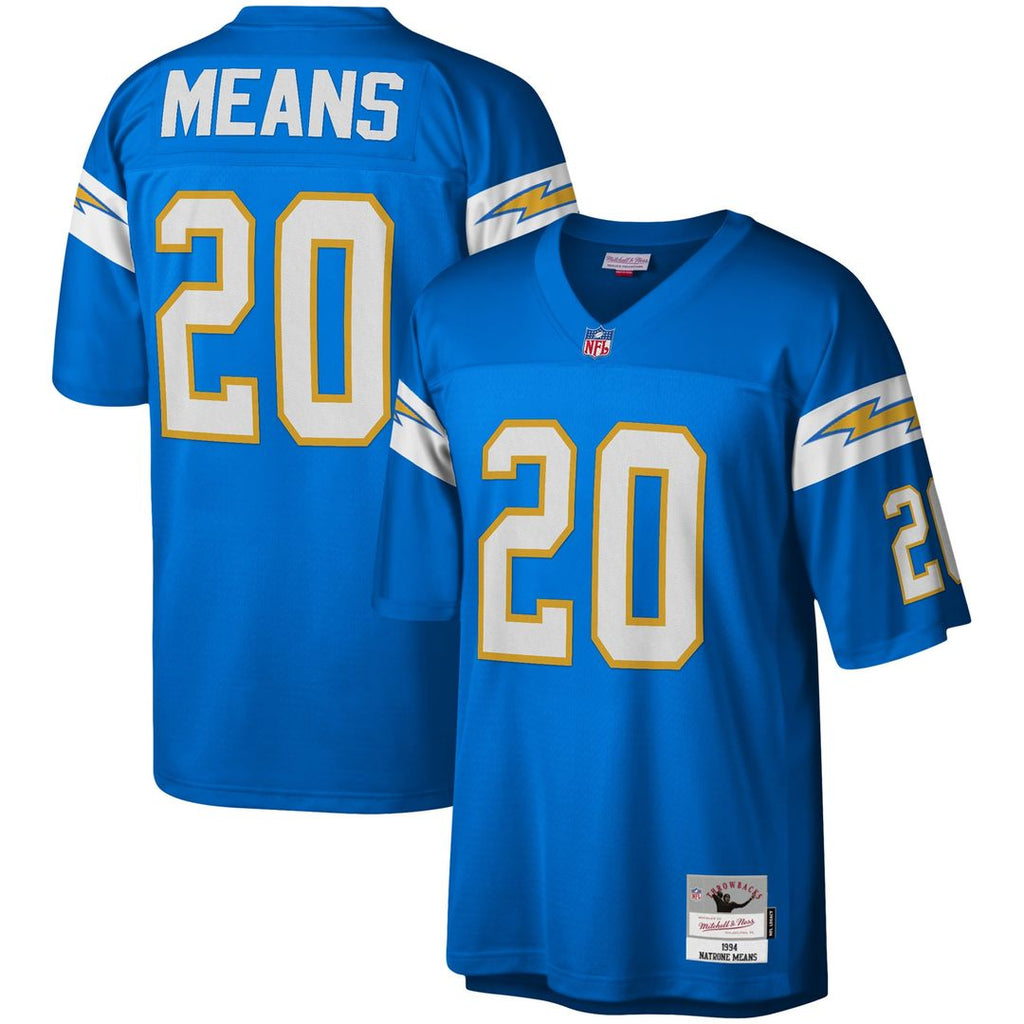 Los Angeles Chargers Natrone Means Mitchell & Ness Legacy Replica Jersey - Powder Blue
