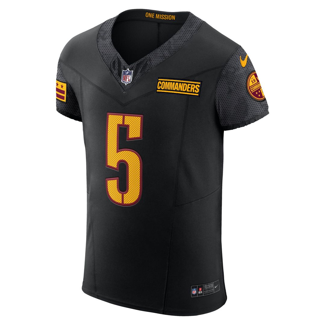 Washington Commanders Jayden Daniels Nike Alternate Vapor F.U.S.E. Elite Jersey - Black