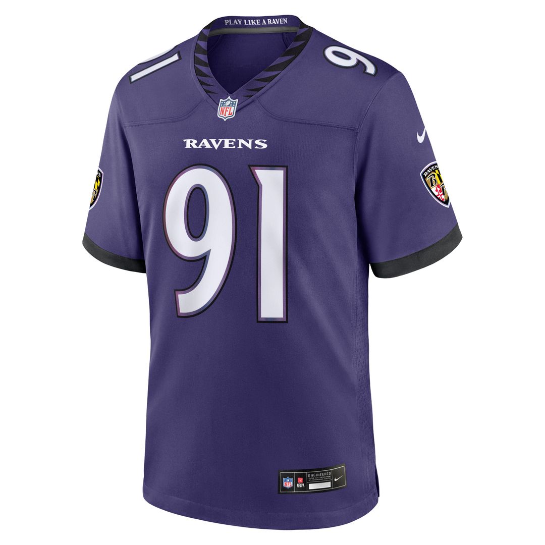 Baltimore Ravens Trey Hendrickson Nike Team Game Jersey - Purple