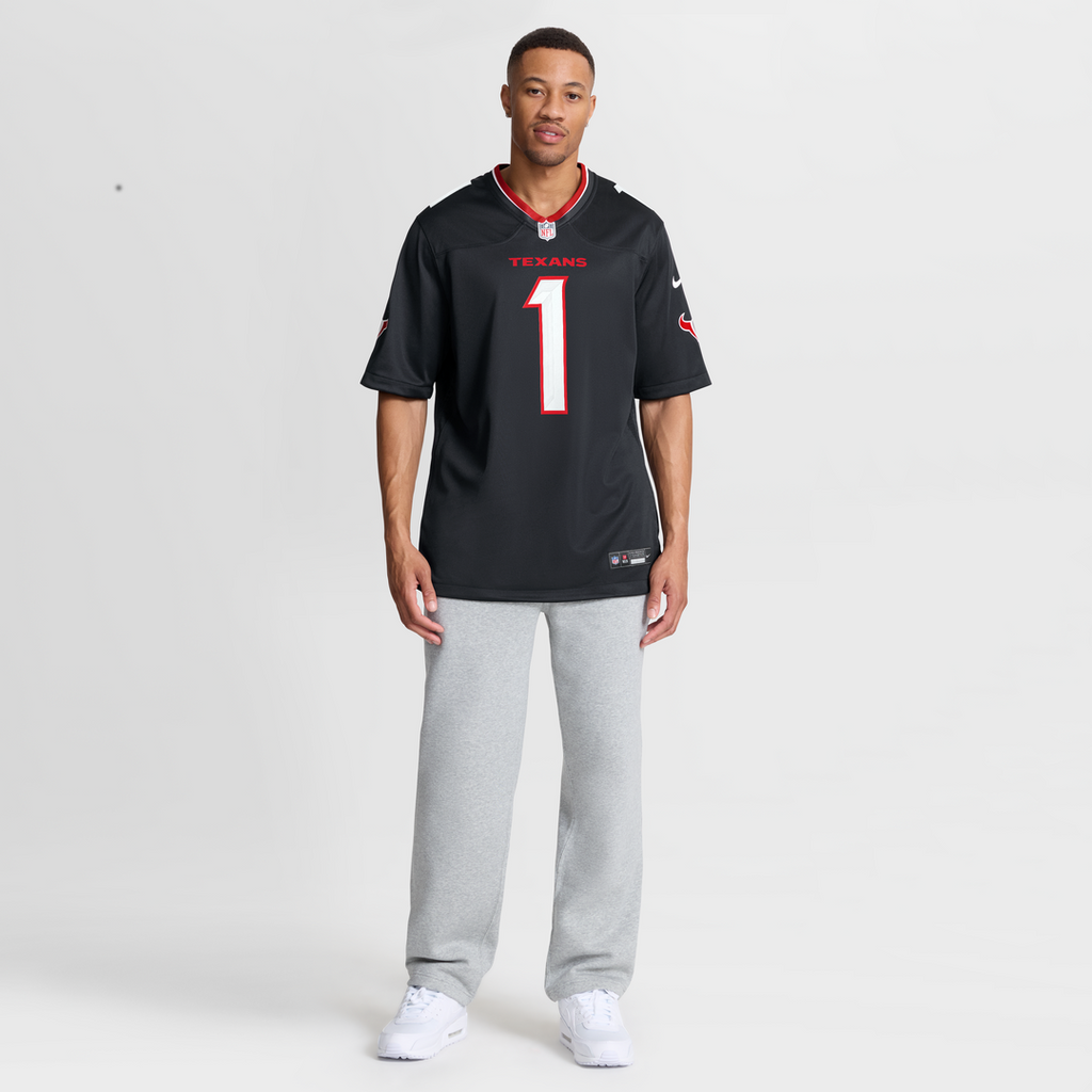 Houston Texans Number 1 Groom Nike Game Jersey - Navy