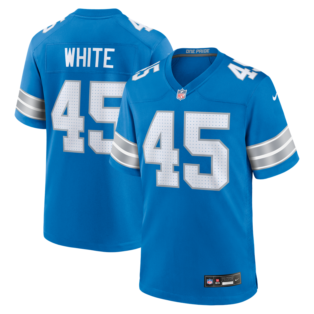 Detroit Lions Devin White Nike Team Game Jersey - Blue
