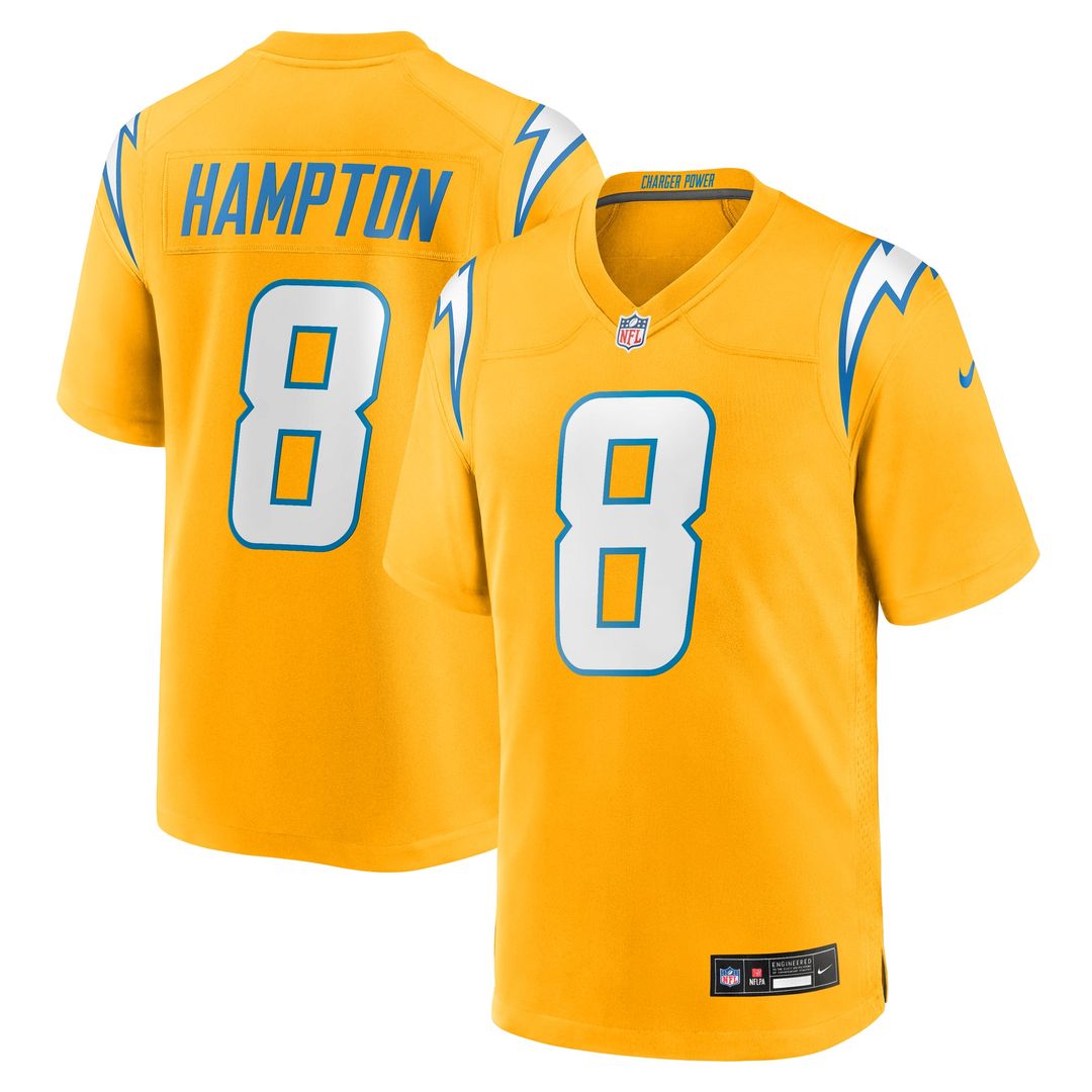 Los Angeles Chargers Omarion Hampton Nike Alternate Charger Power Game Player Jersey - Gold