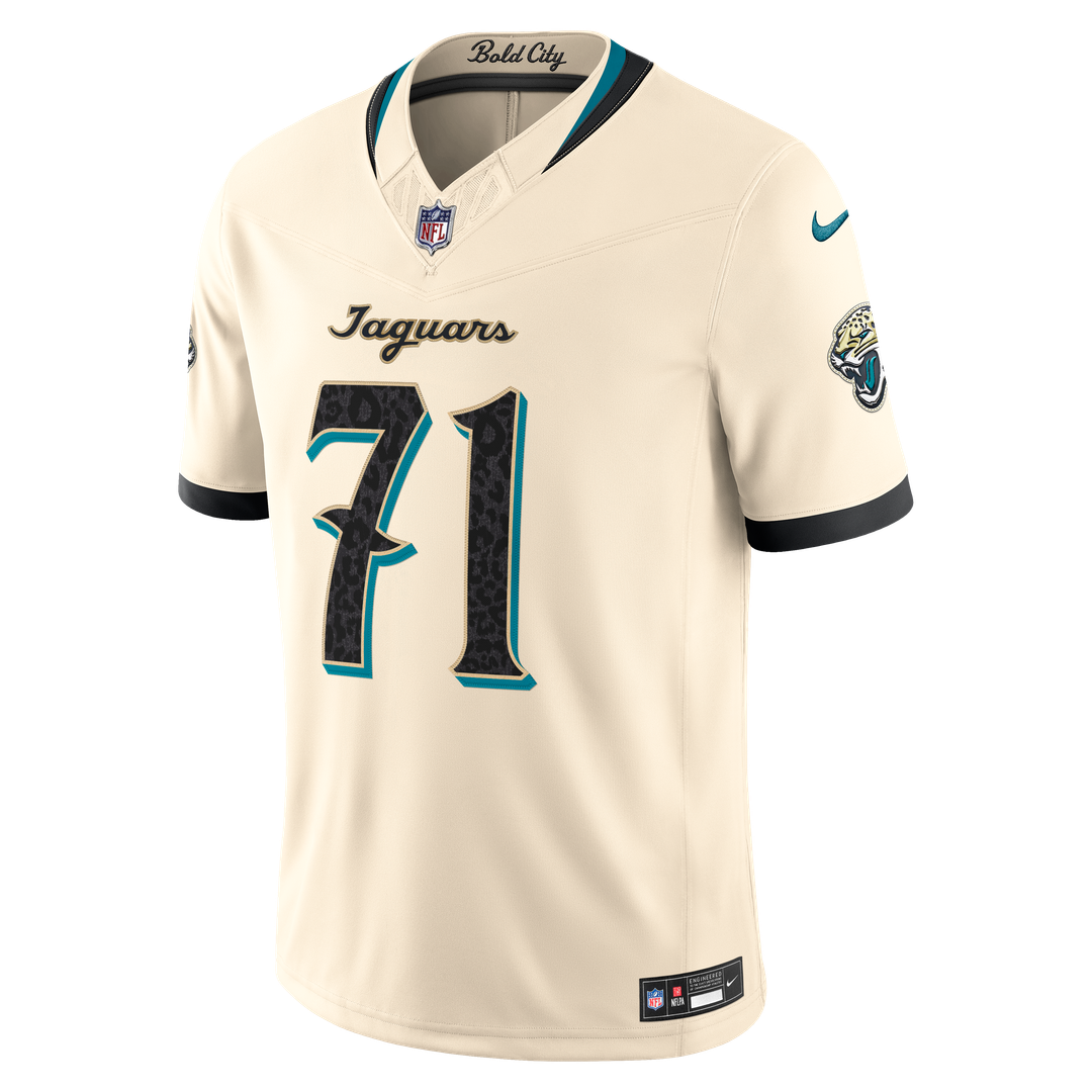 Jacksonville Jaguars Tony Boselli Nike 2026 Rivalries Collection Stitched Limited Jersey - Natural