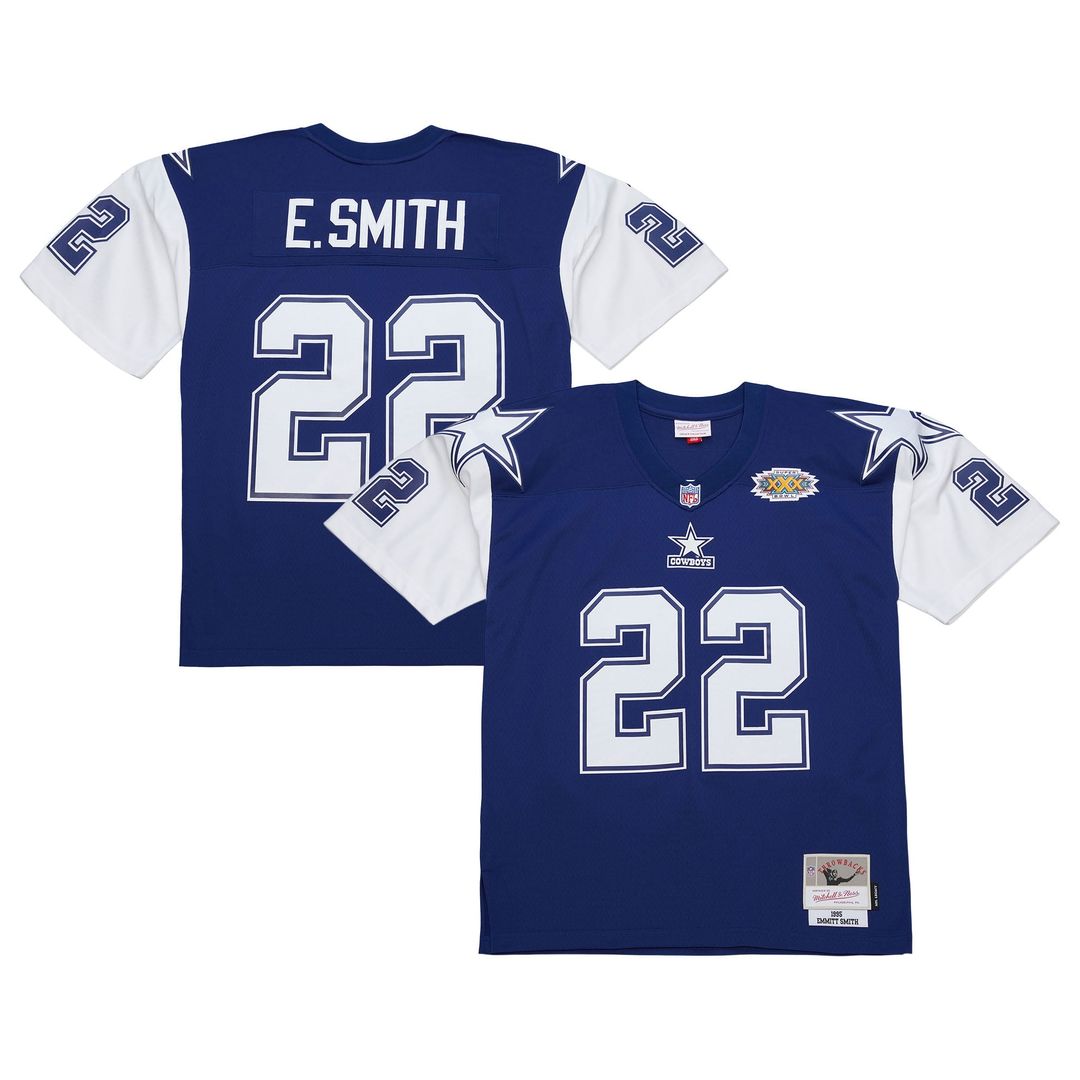 Dallas Cowboys Emmitt Smith Mitchell & Ness 1995 Legacy Replica Jersey - Navy