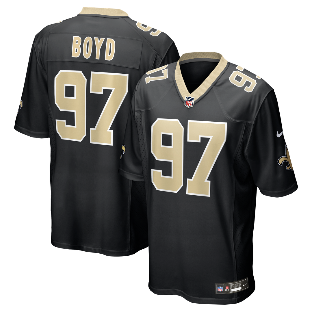 New Orleans Saints Khristian Boyd Nike Game Jersey - Black