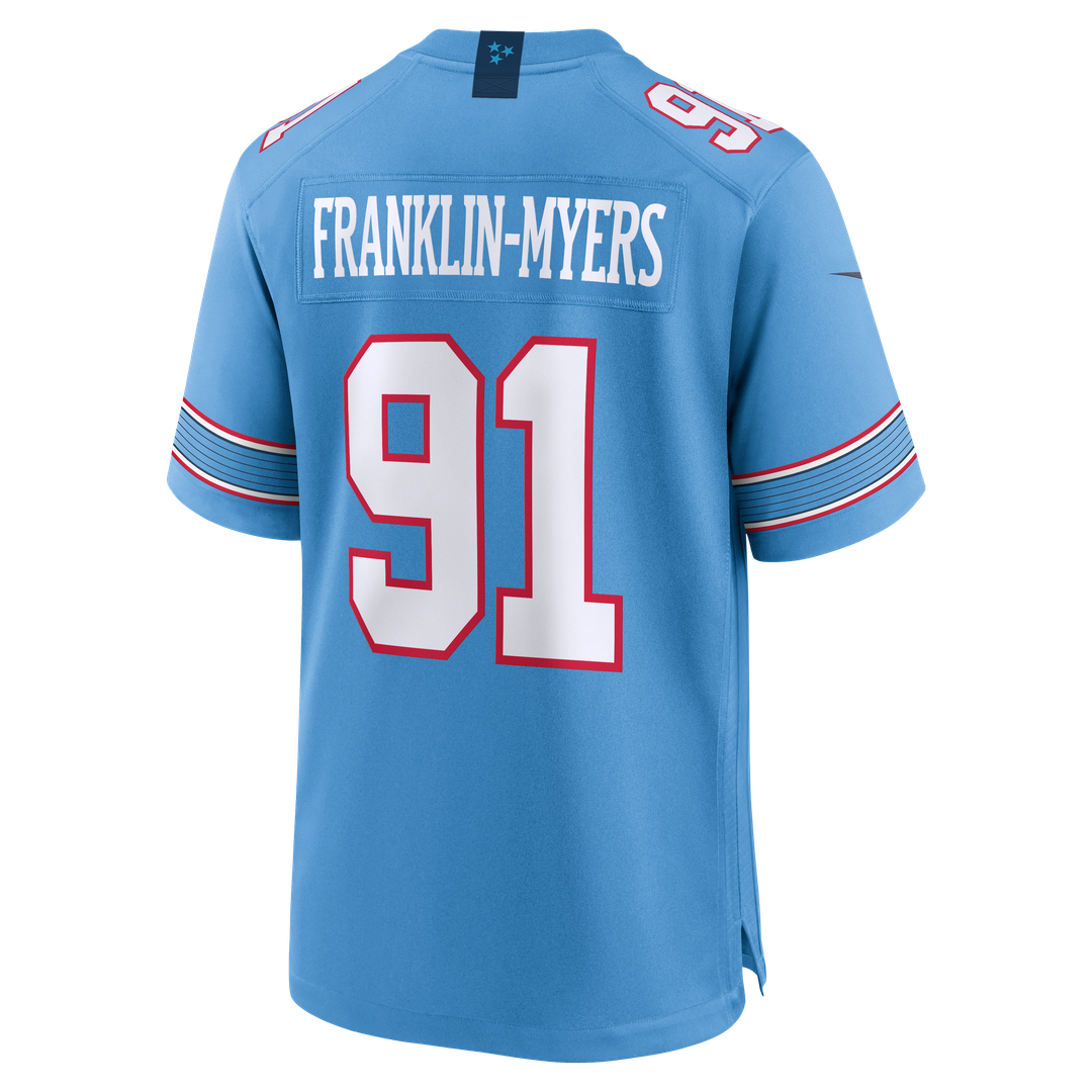 Tennessee Titans John Franklin-Myers Nike Team Game Jersey - Light Blue