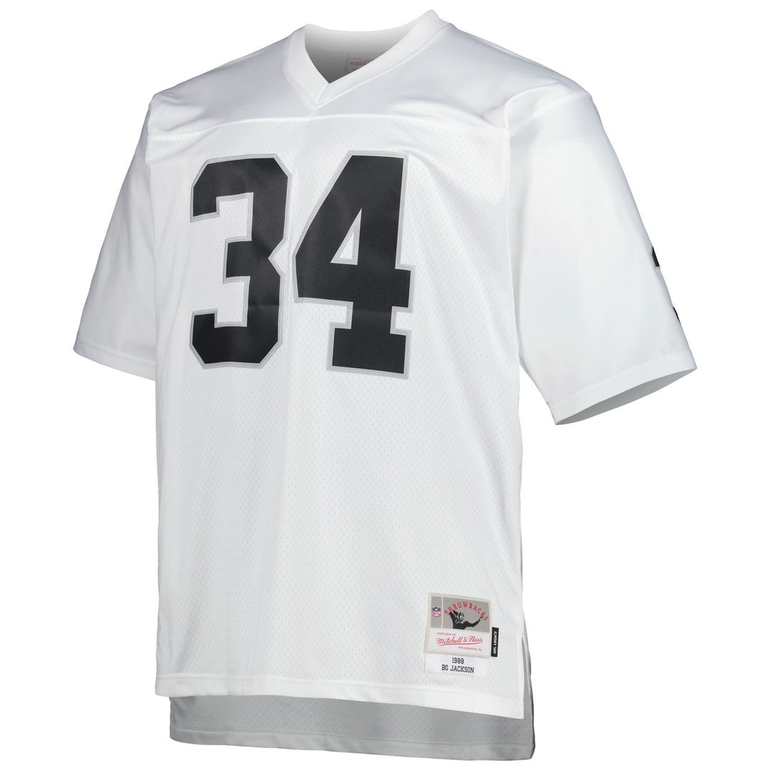 Las Vegas Raiders Bo Jackson Mitchell & Ness Big & Tall 1988 Retired Player Replica Jersey - White