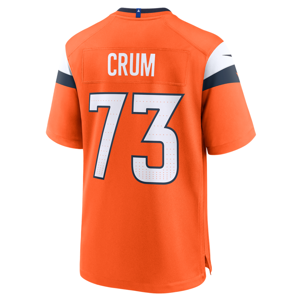 Denver Broncos Frank Crum Nike Team Game Jersey - Orange