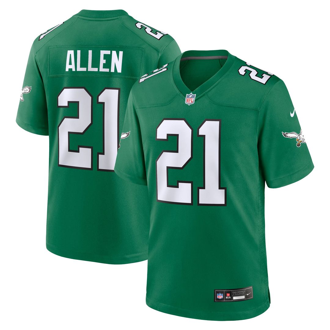 Philadelphia Eagles Eric Allen Nike Retired Player Alternate Game Jersey - Kelly Green