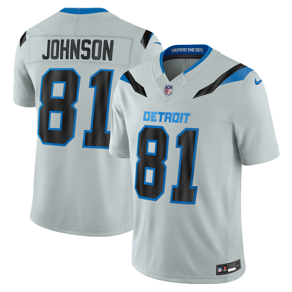 Detroit Lions Calvin Johnson Nike 2026 Rivalries Collection Stitched Limited Jersey - Silver