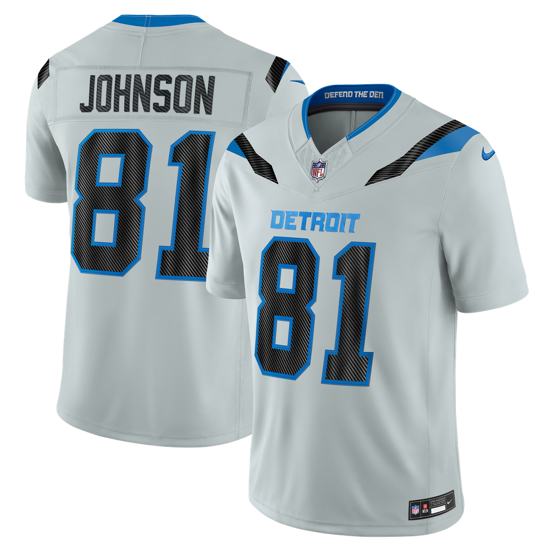 Detroit Lions Calvin Johnson Nike 2026 Rivalries Collection Stitched Limited Jersey - Silver