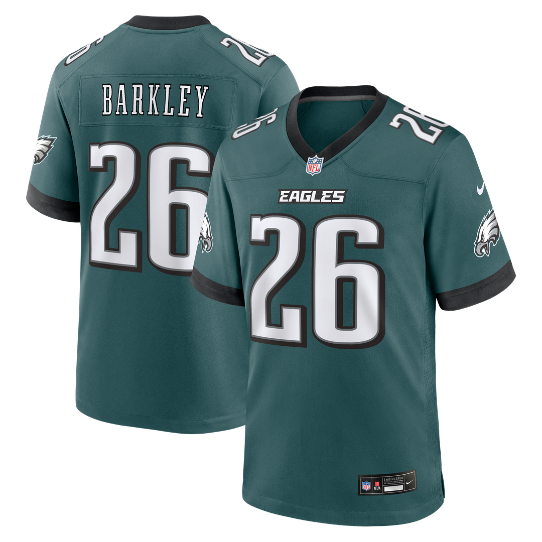 Philadelphia Eagles Saquon Barkley Nike Team Game Jersey - Midnight Green