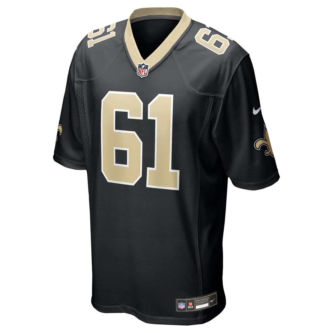 New Orleans Saints Drew Desjarlais Nike Game Player Jersey - Black