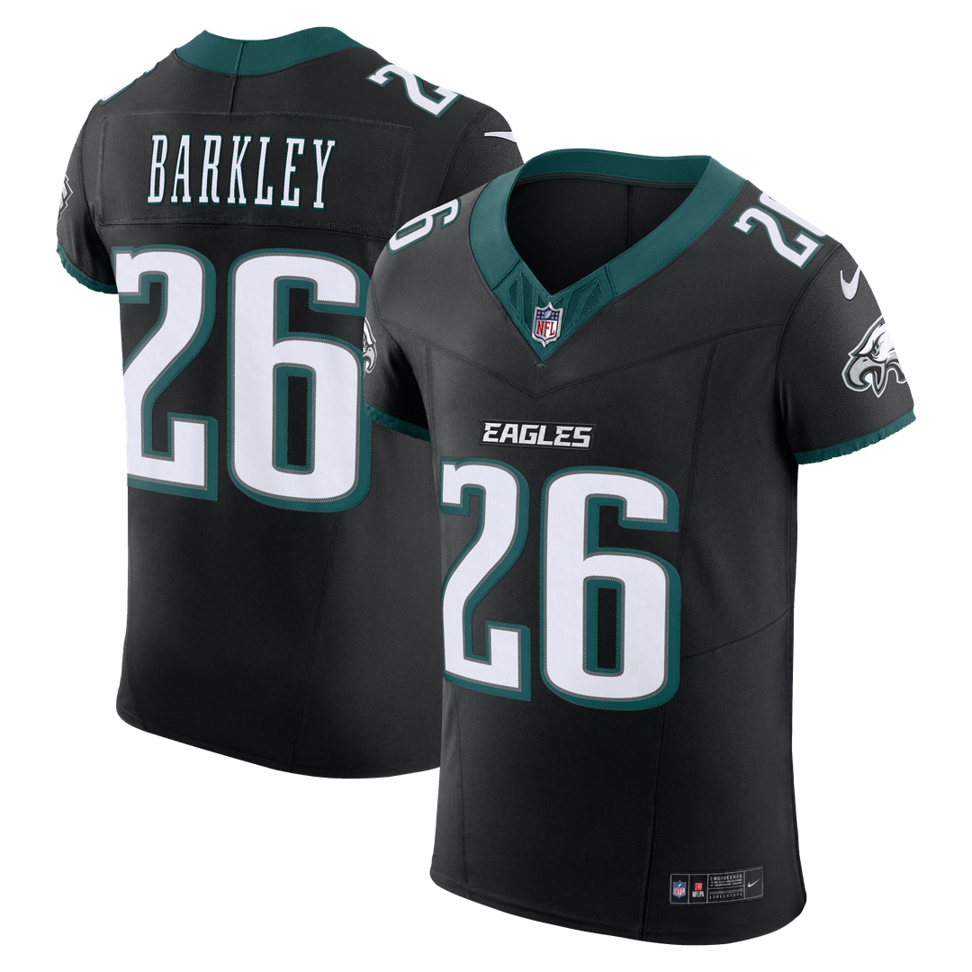 Philadelphia Eagles Saquon Barkley Nike Alternate Vapor F.U.S.E. Elite Jersey - Black