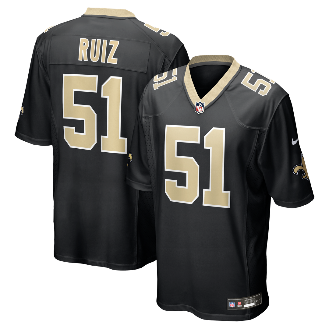 New Orleans Saints Cesar Ruiz Nike Game Jersey - Black