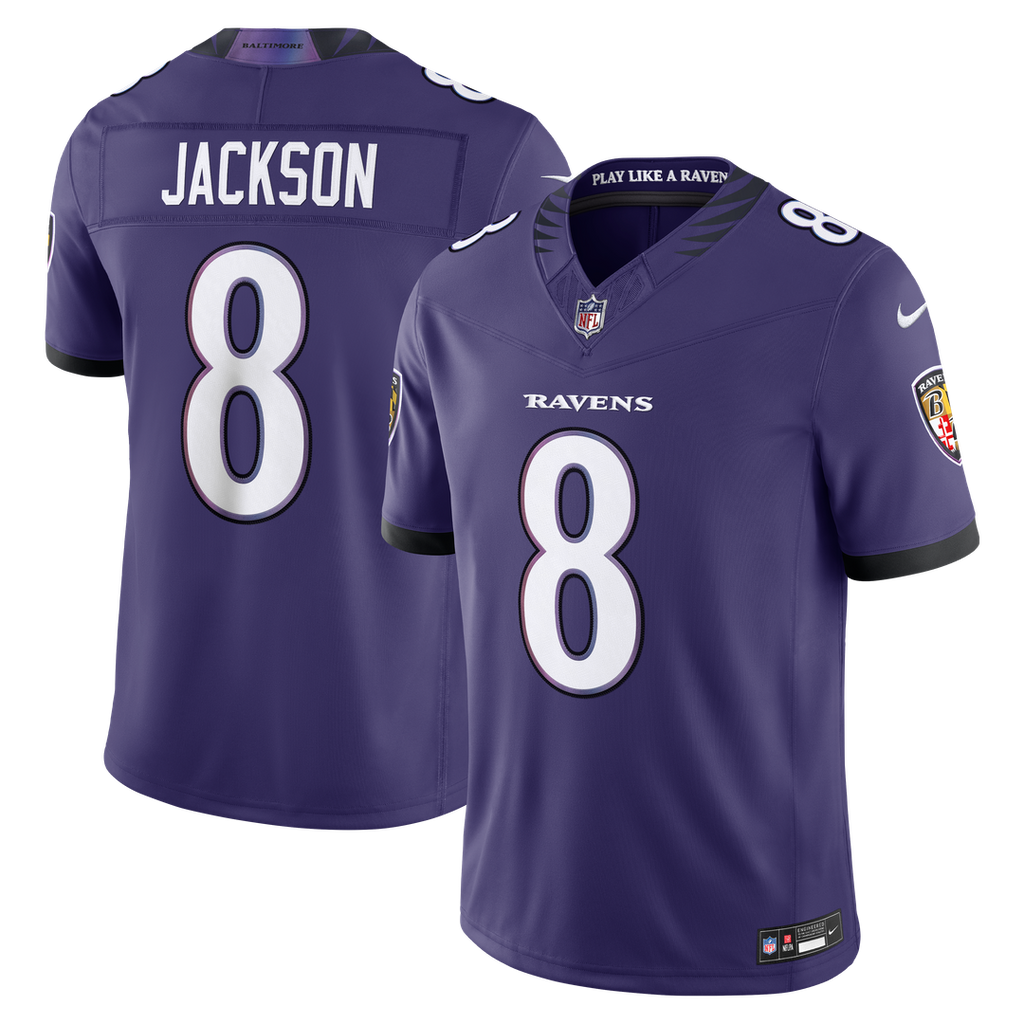 Baltimore Ravens Lamar Jackson Nike Vapor F.U.S.E. Stitched Limited Jersey - White