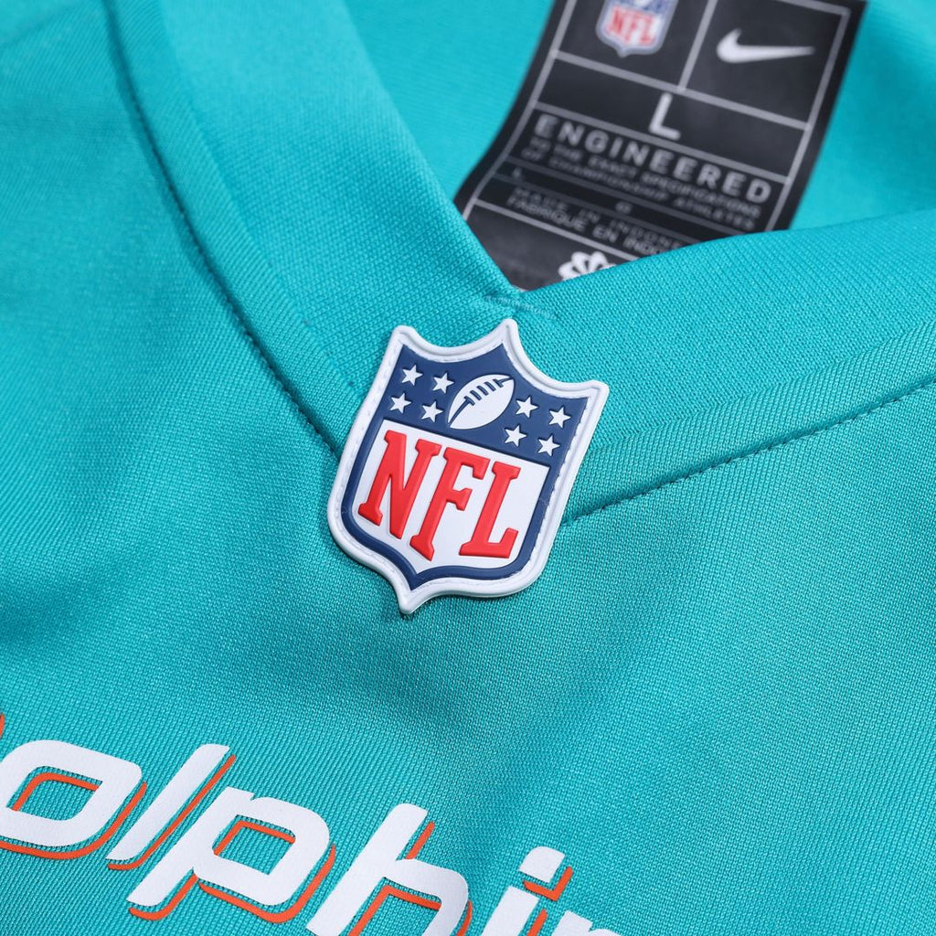 Miami Dolphins Number 1 Groom Nike Game Jersey - Aqua