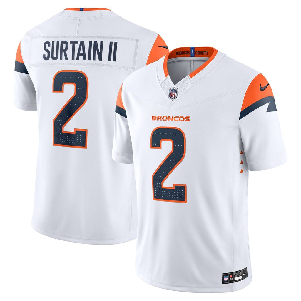 Denver Broncos Pat Surtain II Nike Alternate Vapor F.U.S.E. Stitched Limited Jersey - Navy