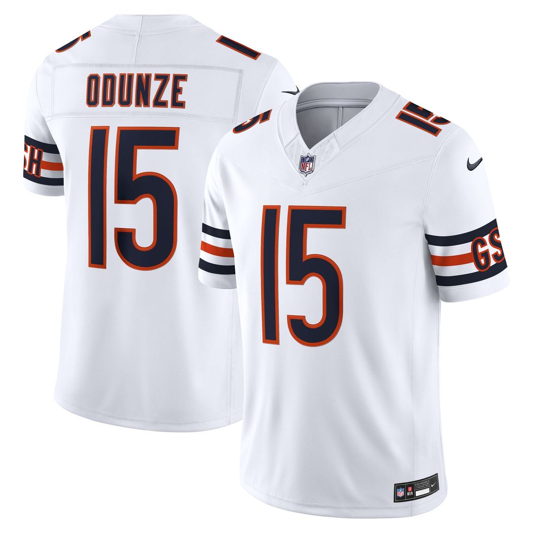Chicago Bears Rome Odunze Nike Vapor F.U.S.E. Stitched Limited Jersey - White