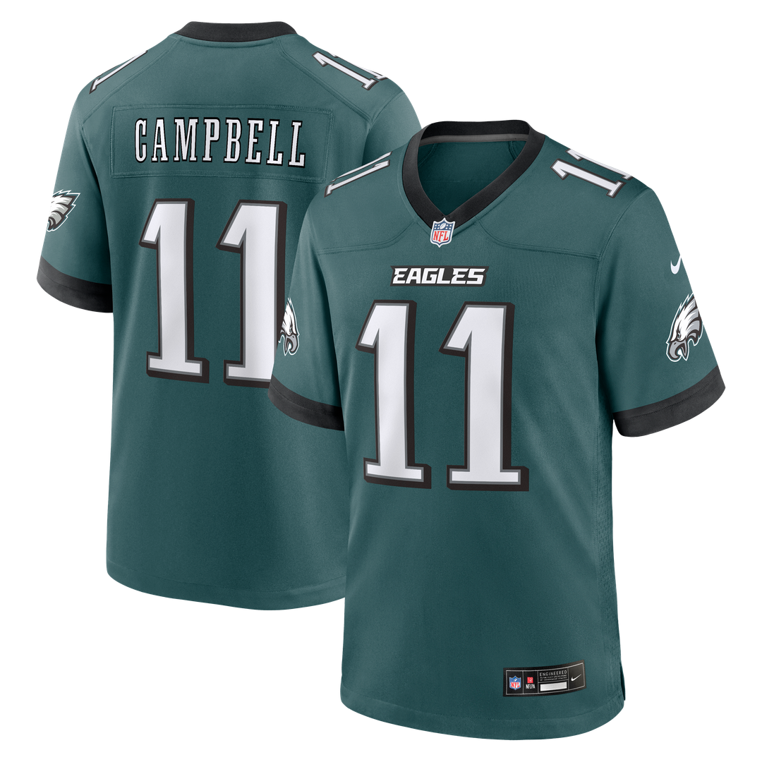Philadelphia Eagles Jihaad Campbell Nike Team Game Jersey - Midnight Green