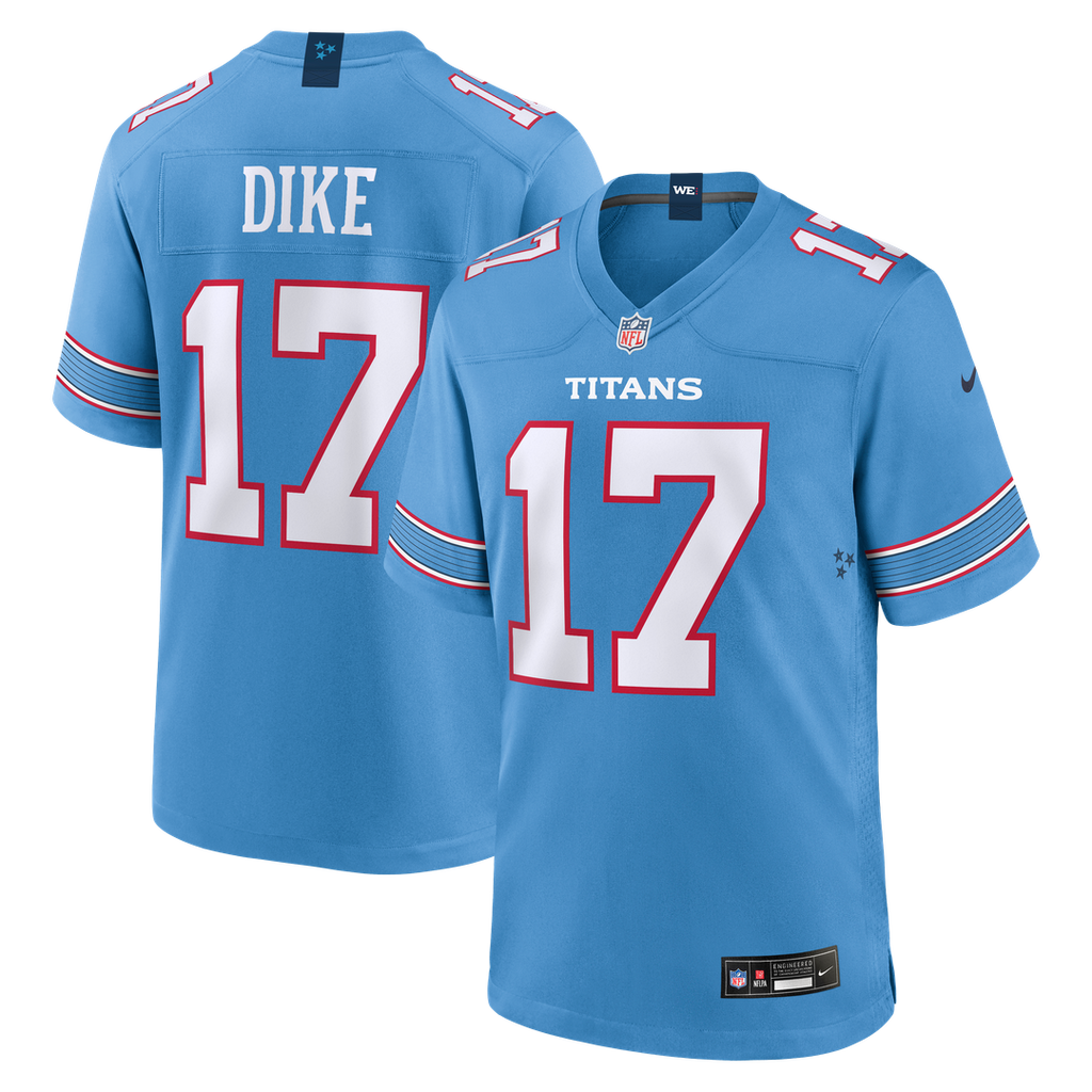 Tennessee Titans Chimere Dike Nike Team Game Jersey - Light Blue