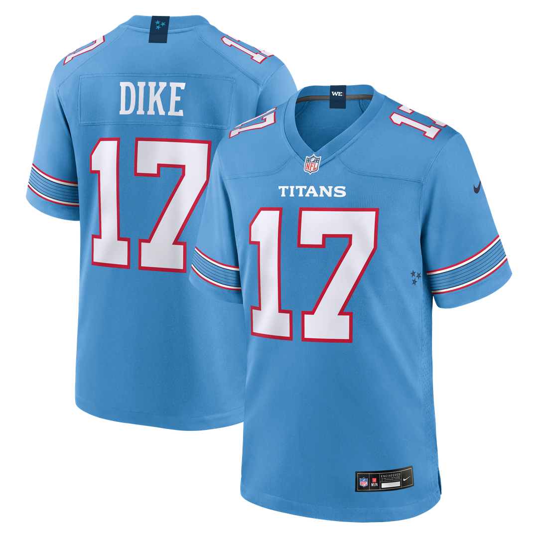Tennessee Titans Chimere Dike Nike Team Game Jersey - Light Blue