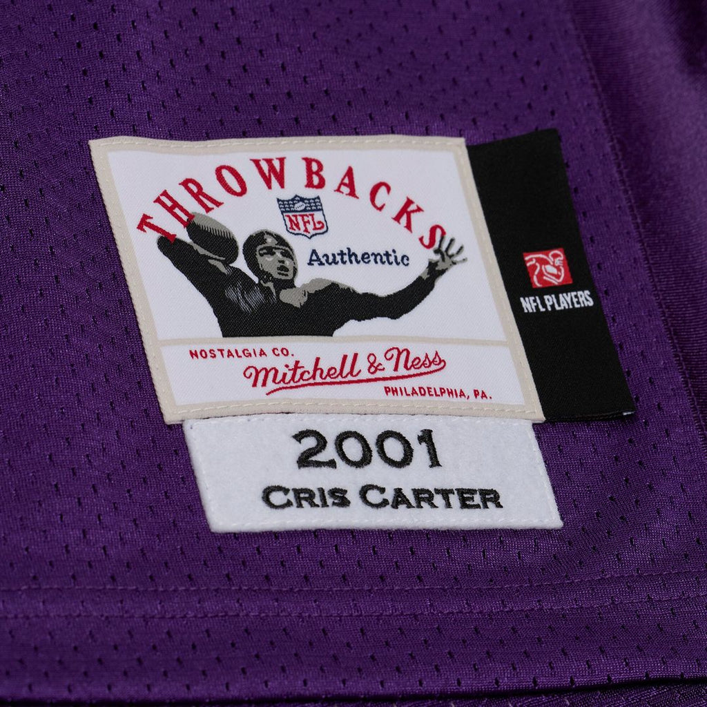 Minnesota Vikings Cris Carter Mitchell & Ness 2001 Authentic Throwback Jersey - Purple