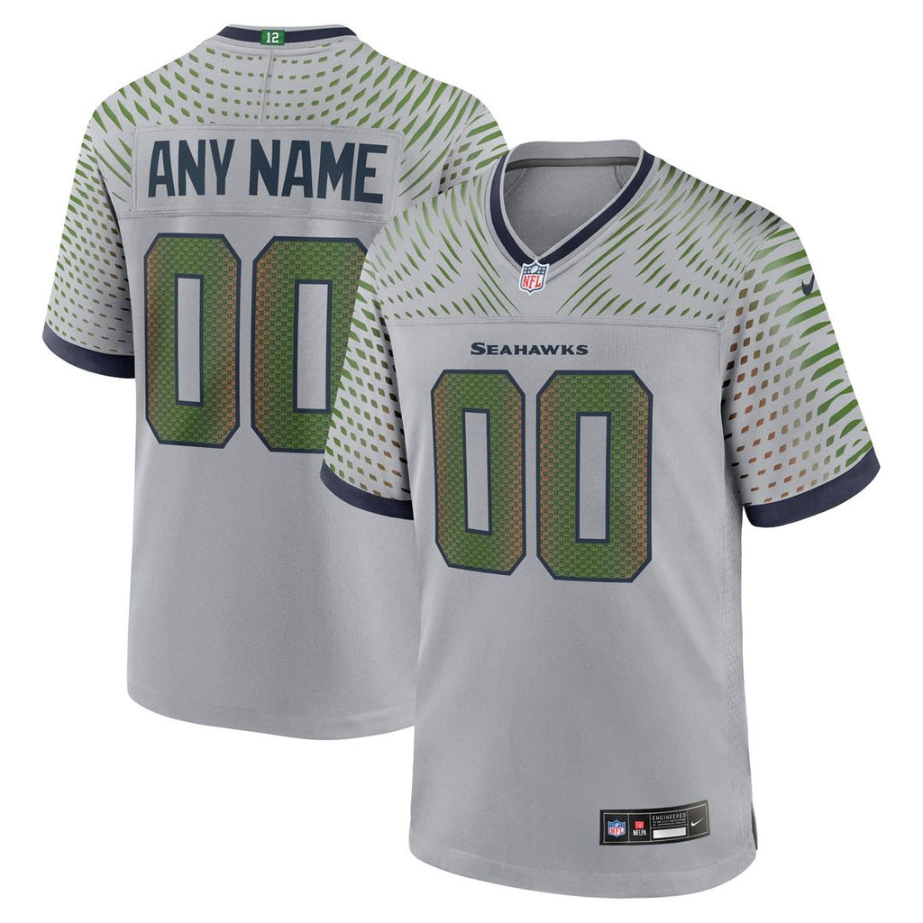 Seattle Seahawks Nike Rivalries Collection Custom Game Jersey - Gray