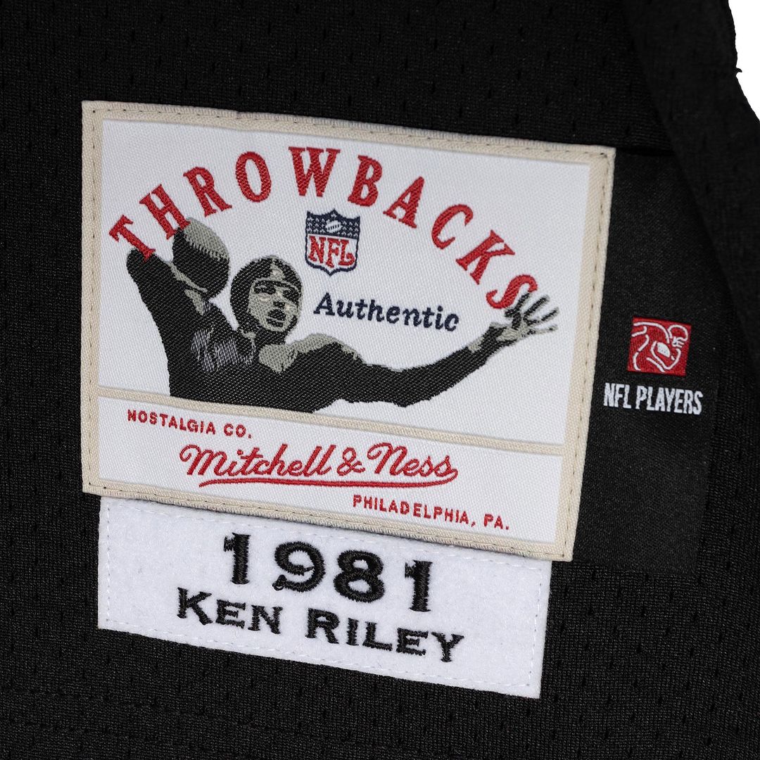 Cincinnati Bengals 1981 Ken Riley Mitchell & Ness Authentic Throwback Retired Player Jersey - Black