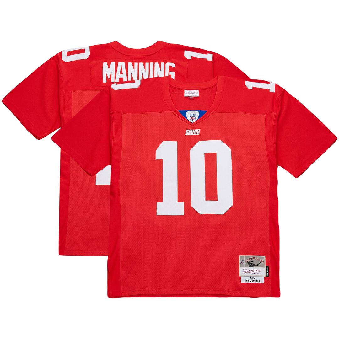 New York Giants Eli Manning Mitchell & Ness 2004 Team Legacy Retired Player Big & Tall Jersey - Red