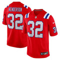 New England Patriots TreVeyon Henderson Nike Alternate Game Player Jersey - Red