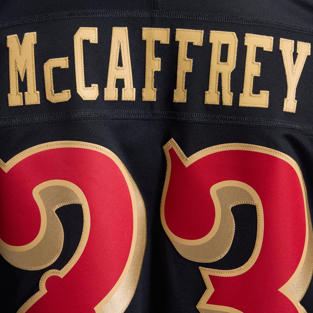 San Francisco 49ers Christian McCaffrey Nike Rivalries Collection Stitched Limited Jersey - Black