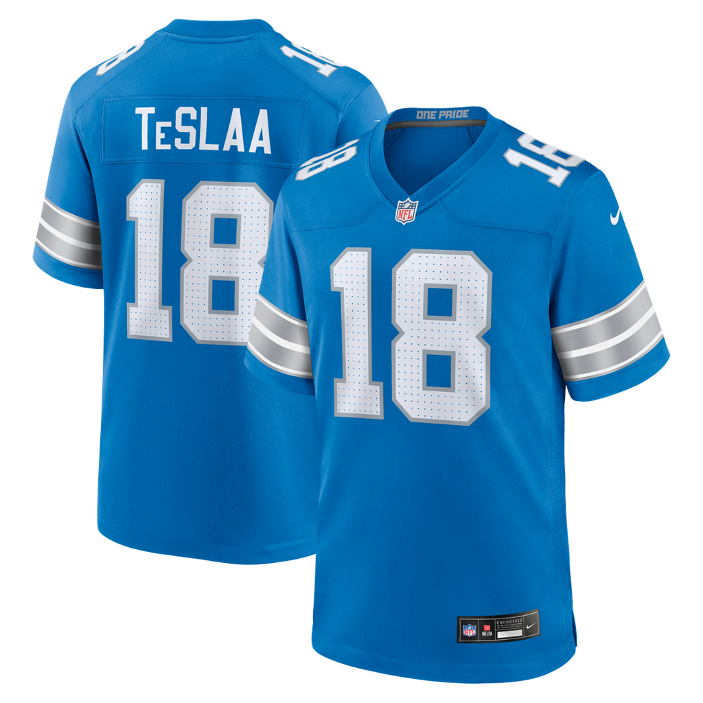 Detroit Lions Isaac TeSlaa Nike Game Player Jersey - Blue