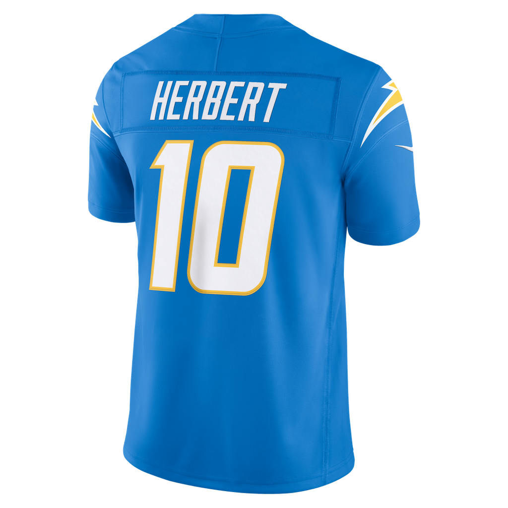 Los Angeles Chargers Justin Herbert Nike Team Vapor F.U.S.E. Stitched Limited Jersey - Powder Blue