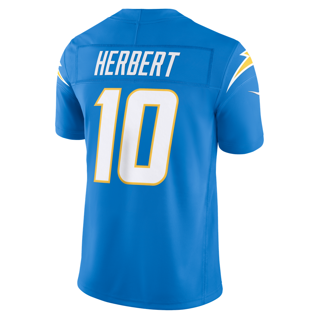 Los Angeles Chargers Justin Herbert Nike Team Vapor F.U.S.E. Stitched Limited Jersey - Powder Blue