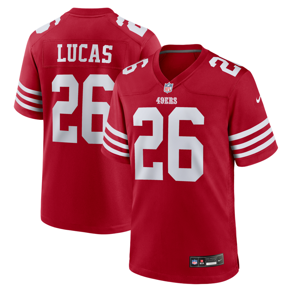 San Francisco 49ers Chase Lucas Nike Team Game Jersey - Scarlet