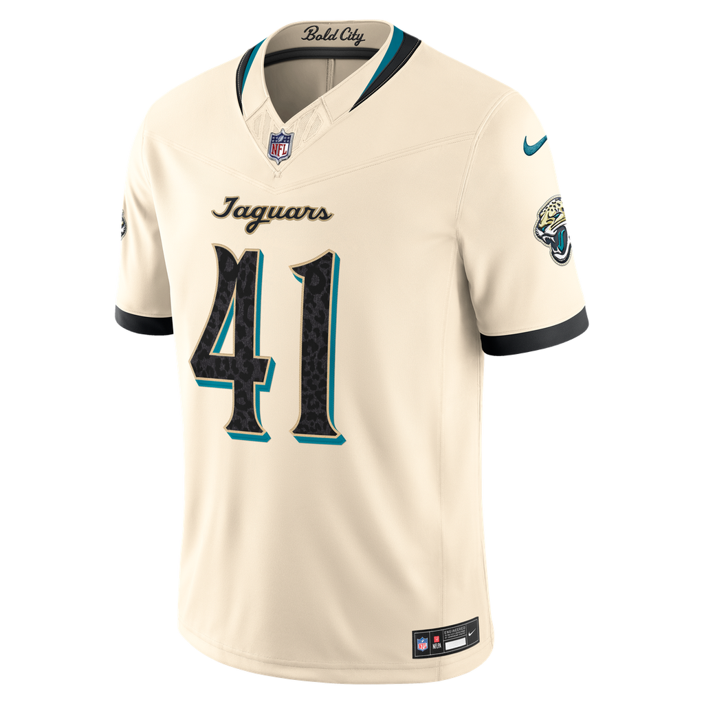 Jacksonville Jaguars Josh Hines-Allen Nike 2026 Rivalries Collection Stitched Limited Jersey - Natural