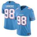 Tennessee Titans Jeffery Simmons Nike Team Vapor F.U.S.E. Stitched Limited Jersey - Light Blue
