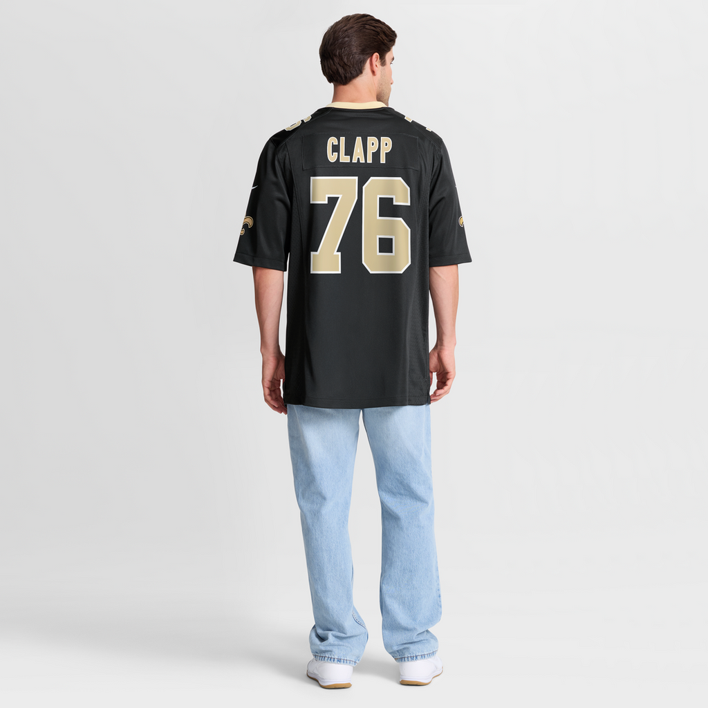 New Orleans Saints Will Clapp Nike Team Game Jersey - Black