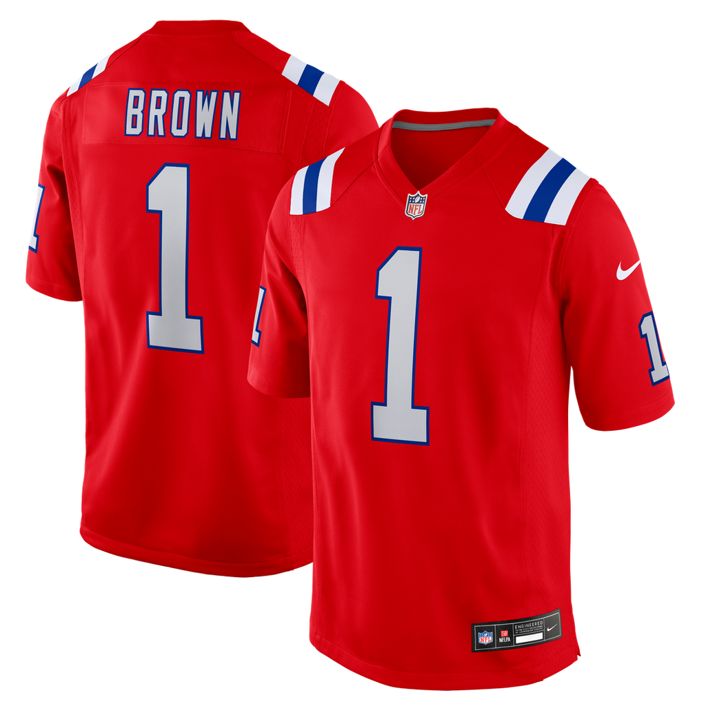 New England Patriots A.J. Brown Nike Team Game Jersey - Navy