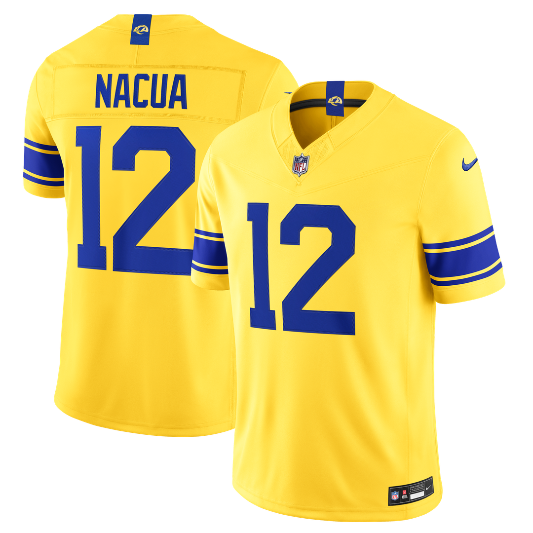 Los Angeles Rams Puka Nacua Nike Vapor F.U.S.E. Stitched Limited Jersey - White