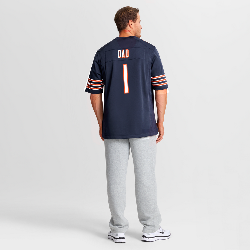 Chicago Bears Number 1 Dad Nike Game Jersey - Navy